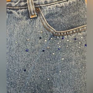 Bill Blass Blue Jeans with Sparkling Accents
